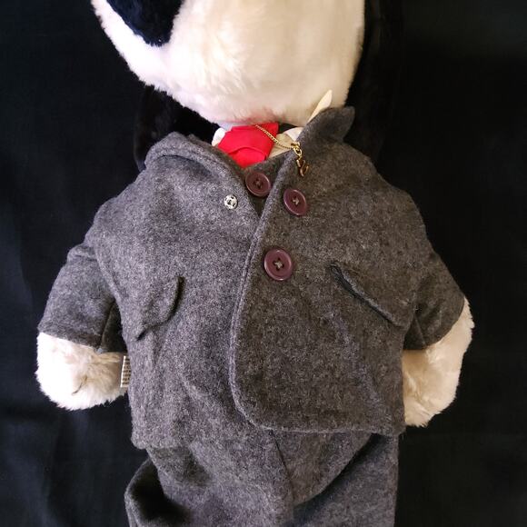 Vintage Snoopy Peanuts Plush Toy 1968 20” Tall W/ Business Suit Tie & Chain Rare - Picture 2 of 15